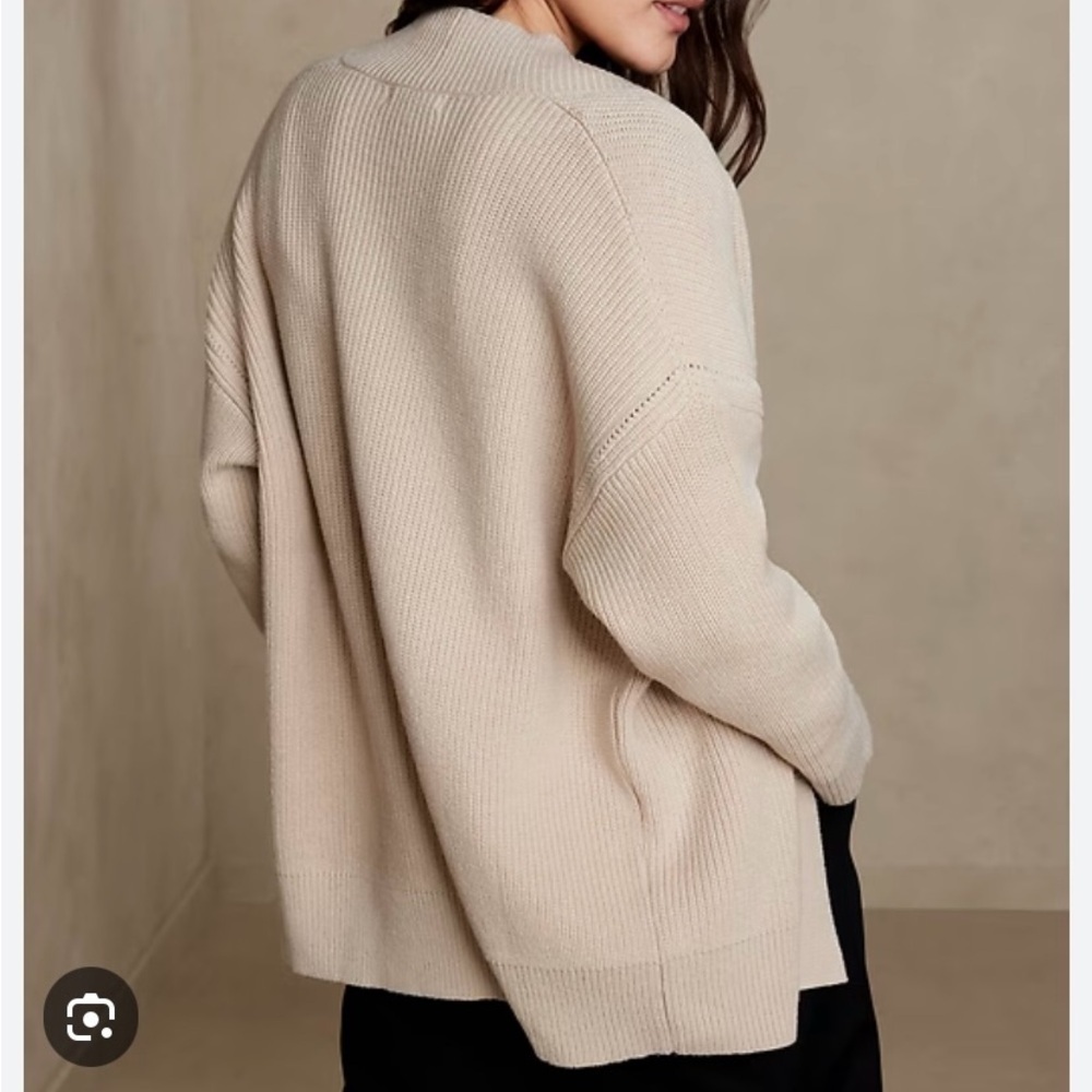 Banana Republic Cotton Ribbed Cardigan Sweater XS New - Picture 2 of 5